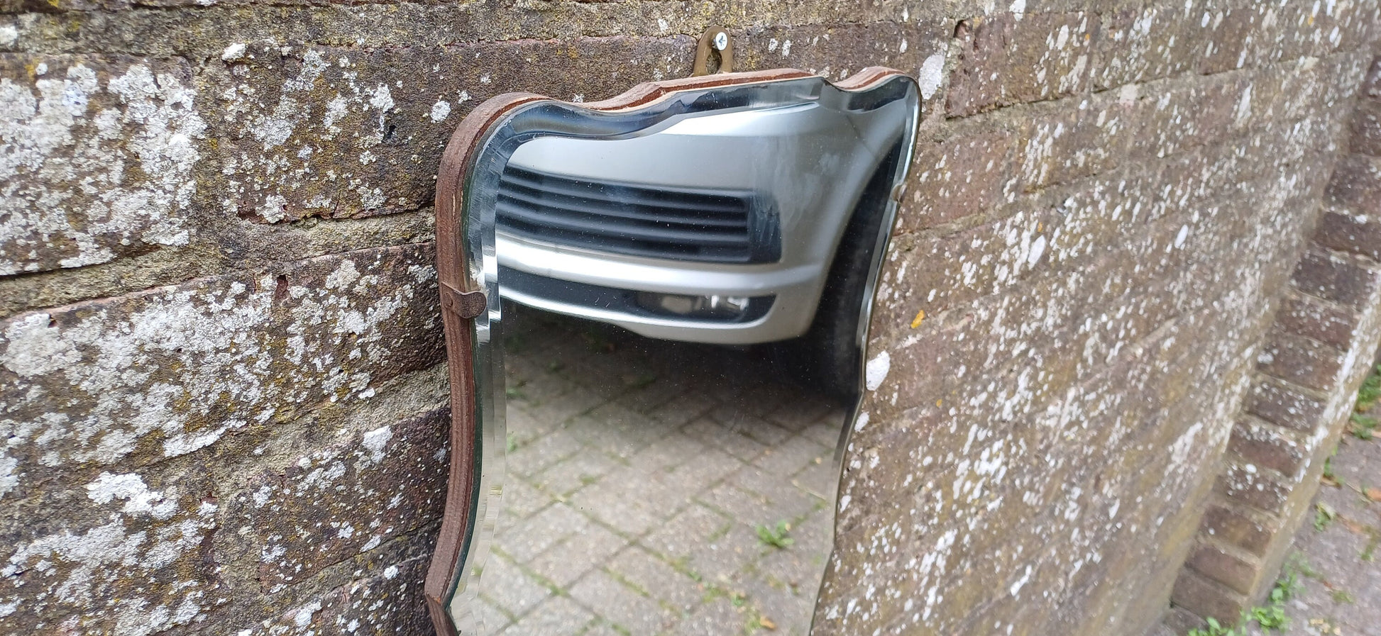 Vintage Retro Frameless Shaped Art Deco Wall Mirror