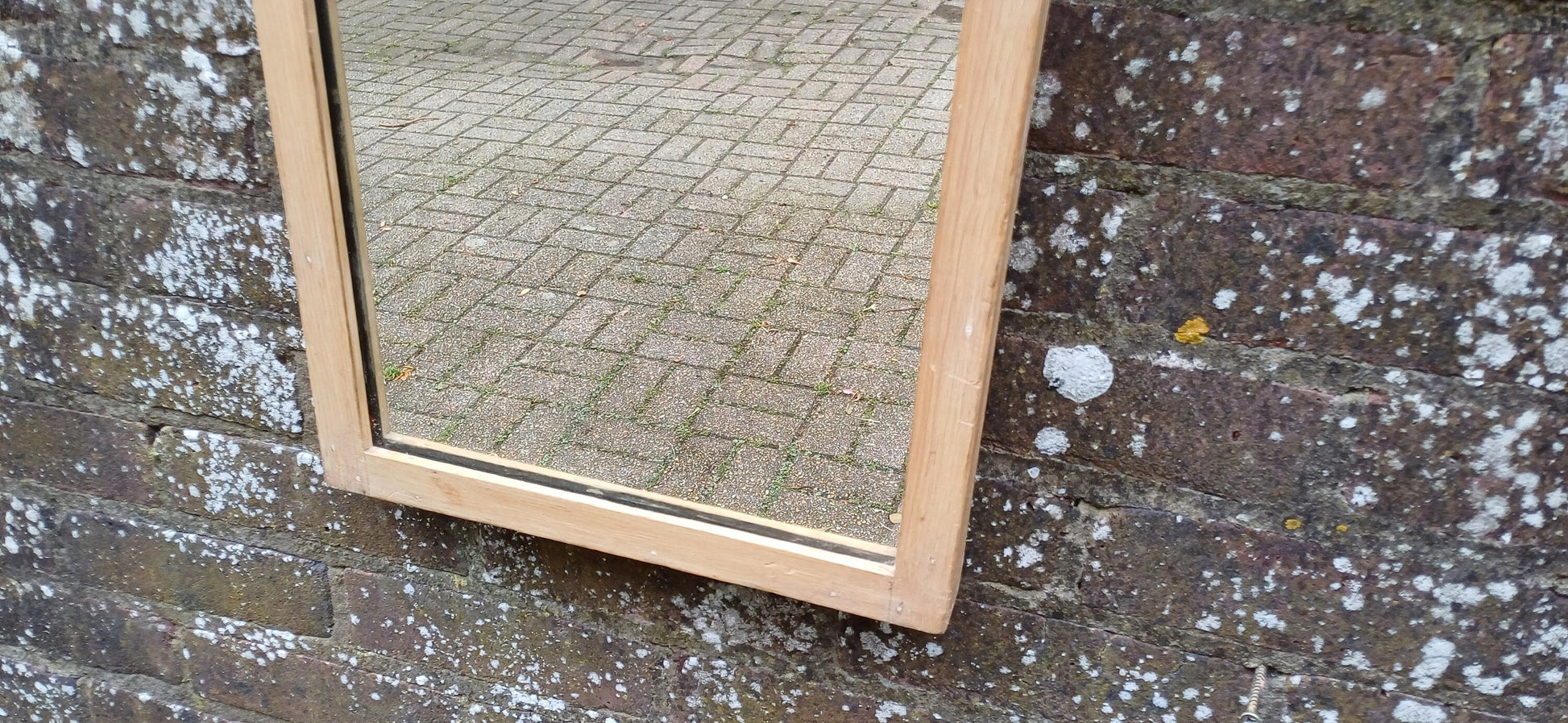 Pretty Solid Pine Vintage Stripped Victorian Wall Mirror