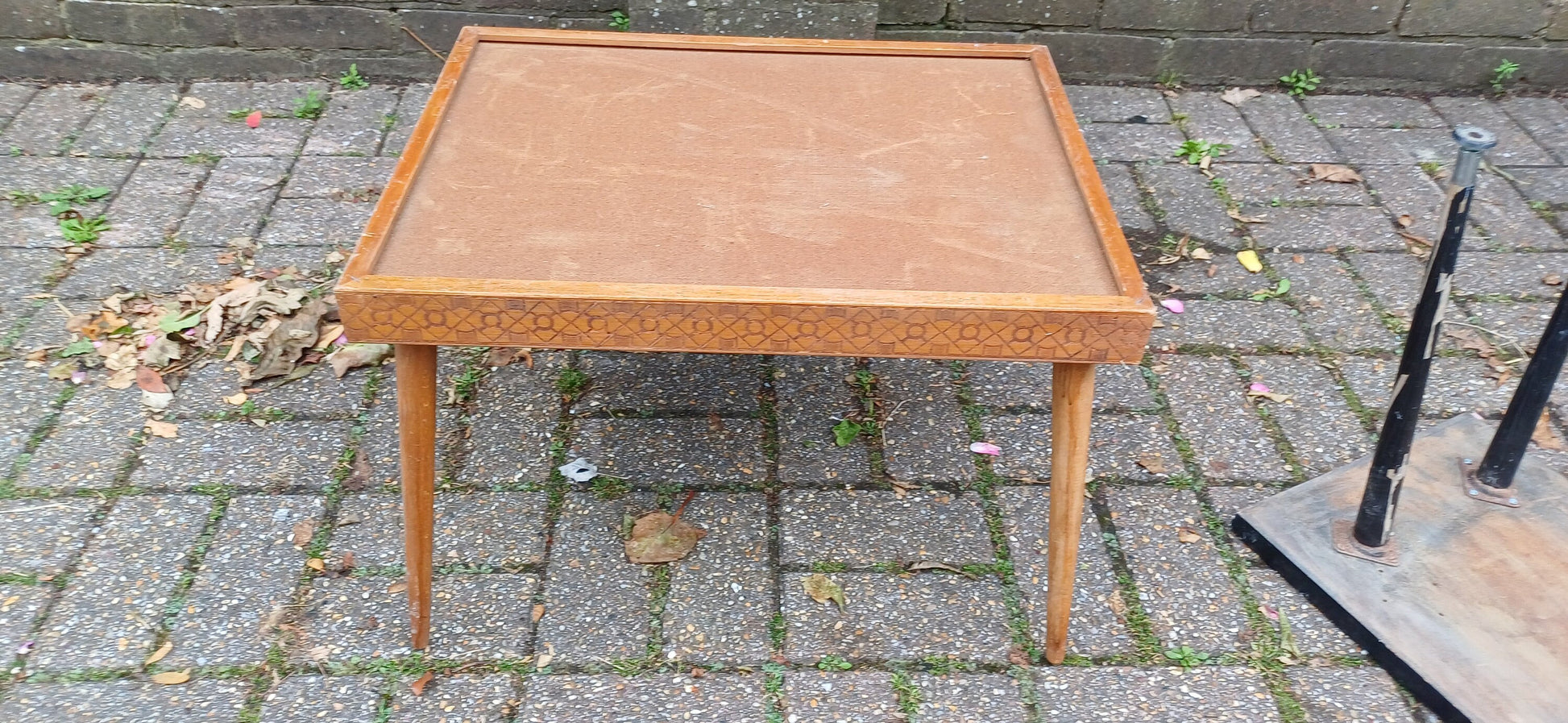 Pair Two Vintage Retro 50s 60s Coffee Tables Plant Stands For Upcycling