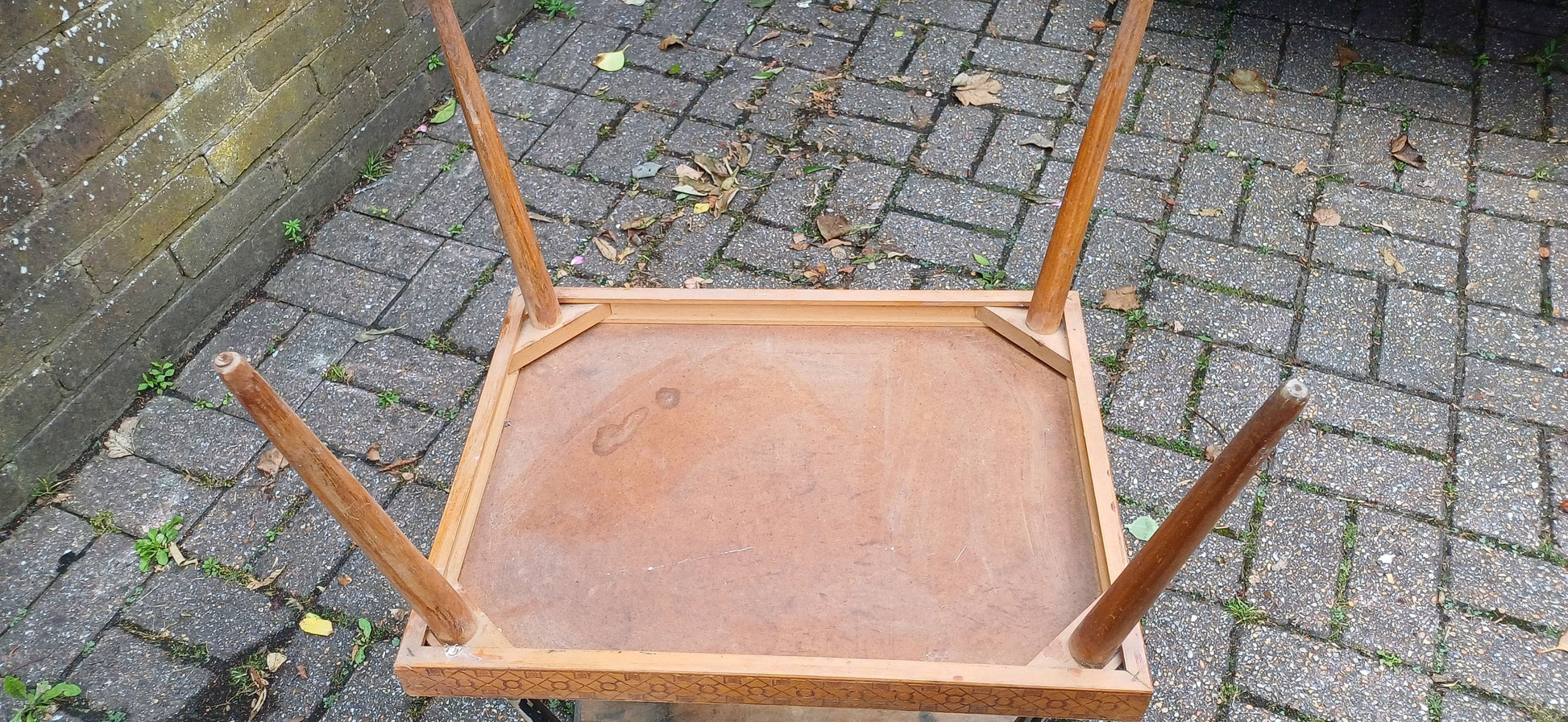 Pair Two Vintage Retro 50s 60s Coffee Tables Plant Stands For Upcycling