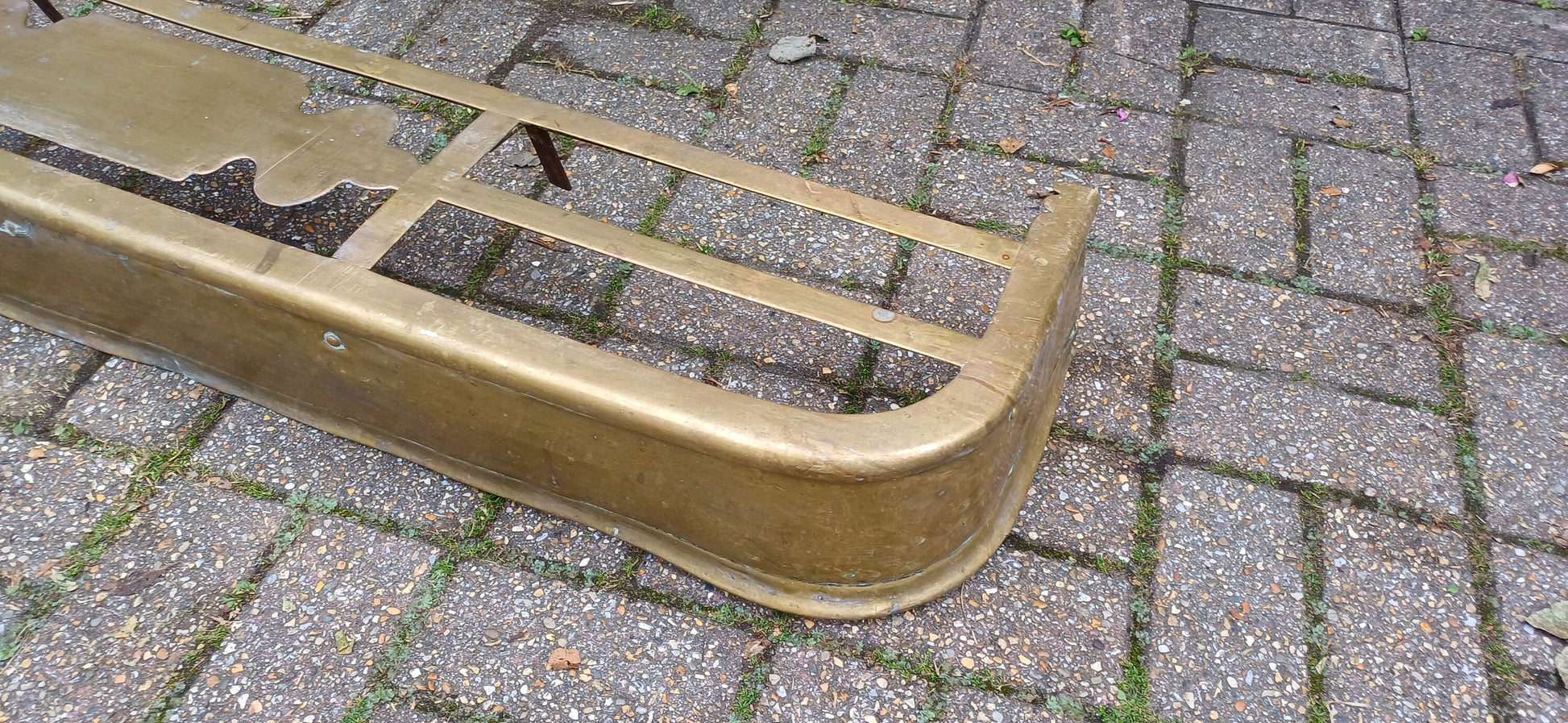 Vintage Victorian Shelf Platform Brass Decorative Fender Fireplace Guard