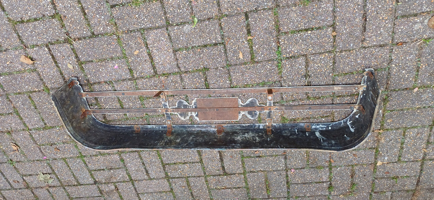 Vintage Victorian Shelf Platform Brass Decorative Fender Fireplace Guard
