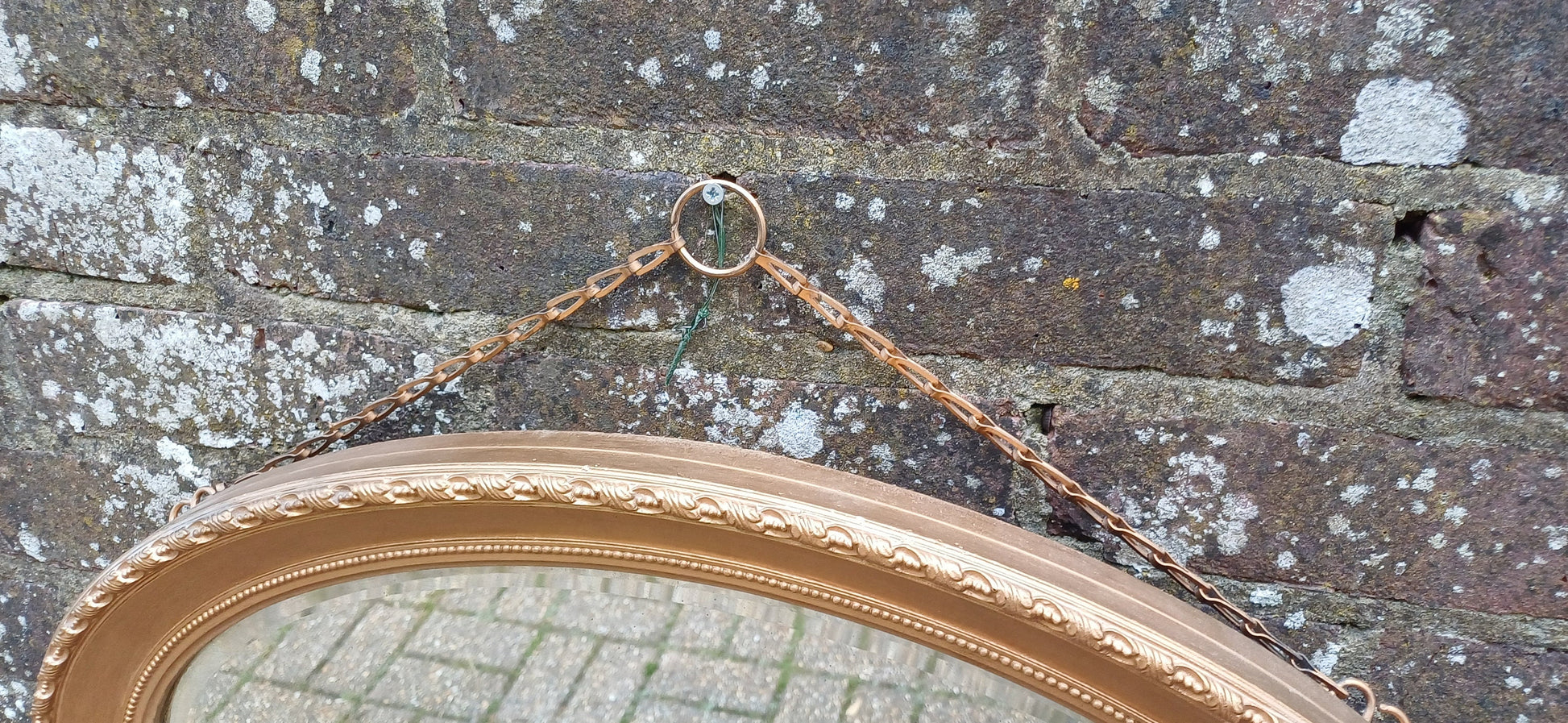 Beautiful Early 2Oth Century Restored Vintage Victorian Oval Gold Decorative Mirror.