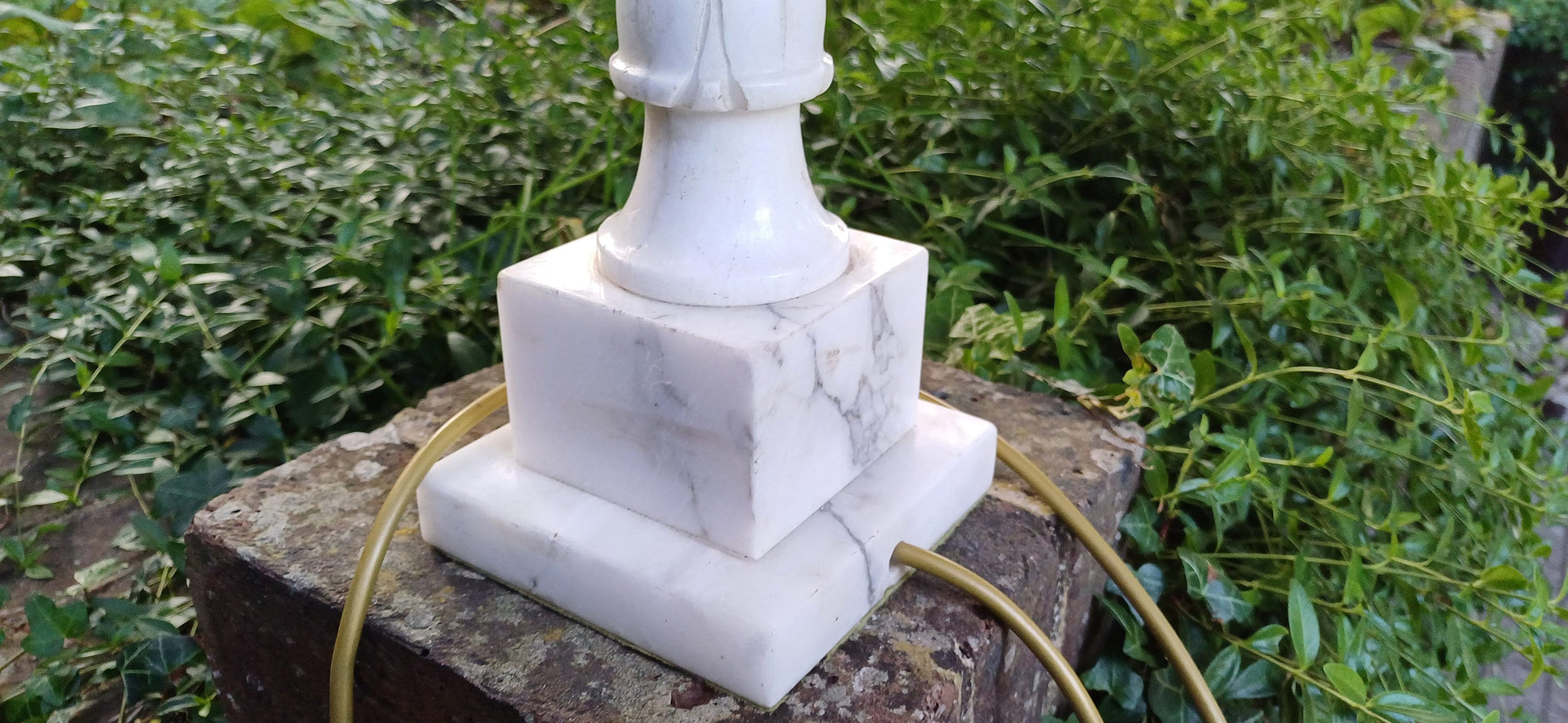 Huge Impressive Marble 1960s Table Lamp