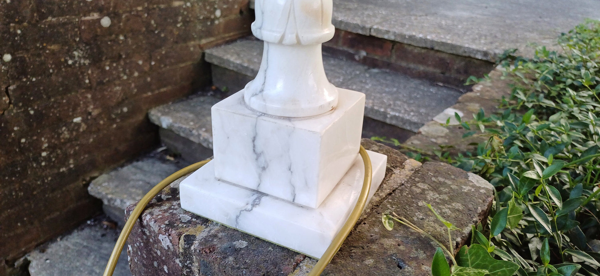 Huge Impressive Marble 1960s Table Lamp