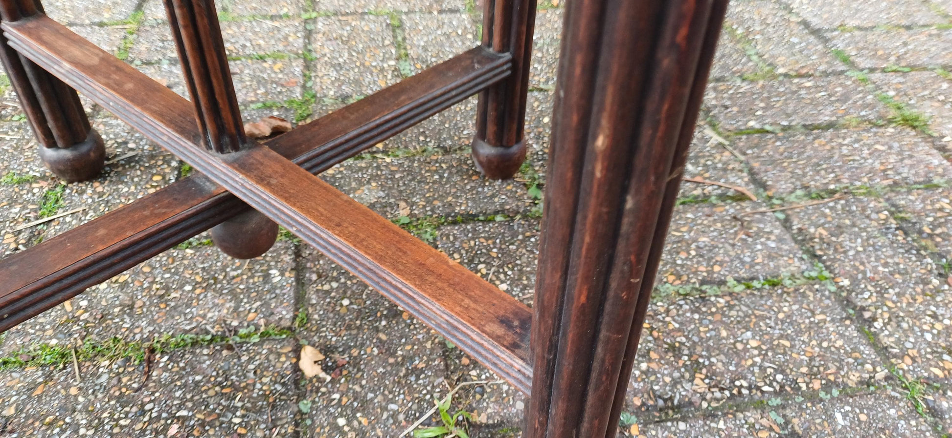 Vintage Mahogany and Brass Benares Table Coffee Side Occasional Decorative Folding.