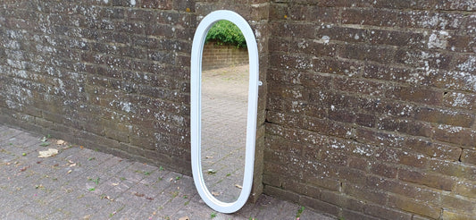 Large Painted Shabby Chic Mirror in Farrow and Ball Light Blue.