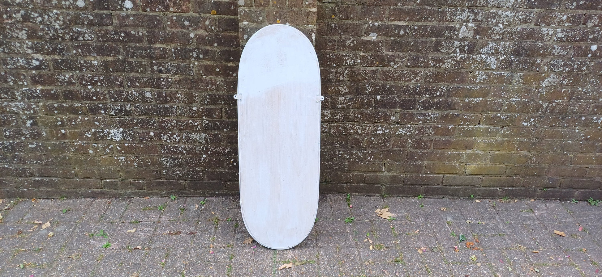 Large Painted Shabby Chic Mirror in Farrow and Ball Light Blue.