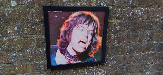 Rolling Stones 'Milestones' Genuine Original Framed Glazed Album Cover Pop Art Memorabilia.