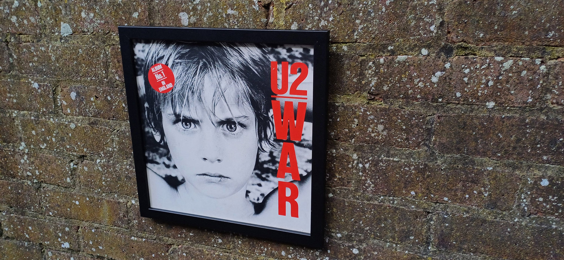 U2 War Genuine Original Framed Glazed Album Cover Pop Art Memorabilia.
