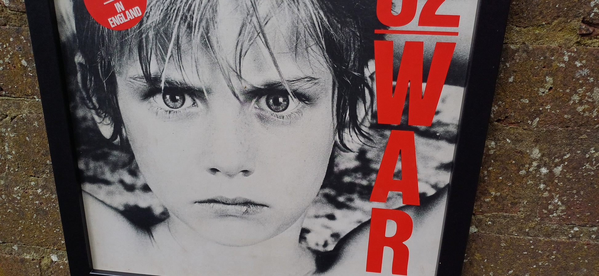 U2 War Genuine Original Framed Glazed Album Cover Pop Art Memorabilia.