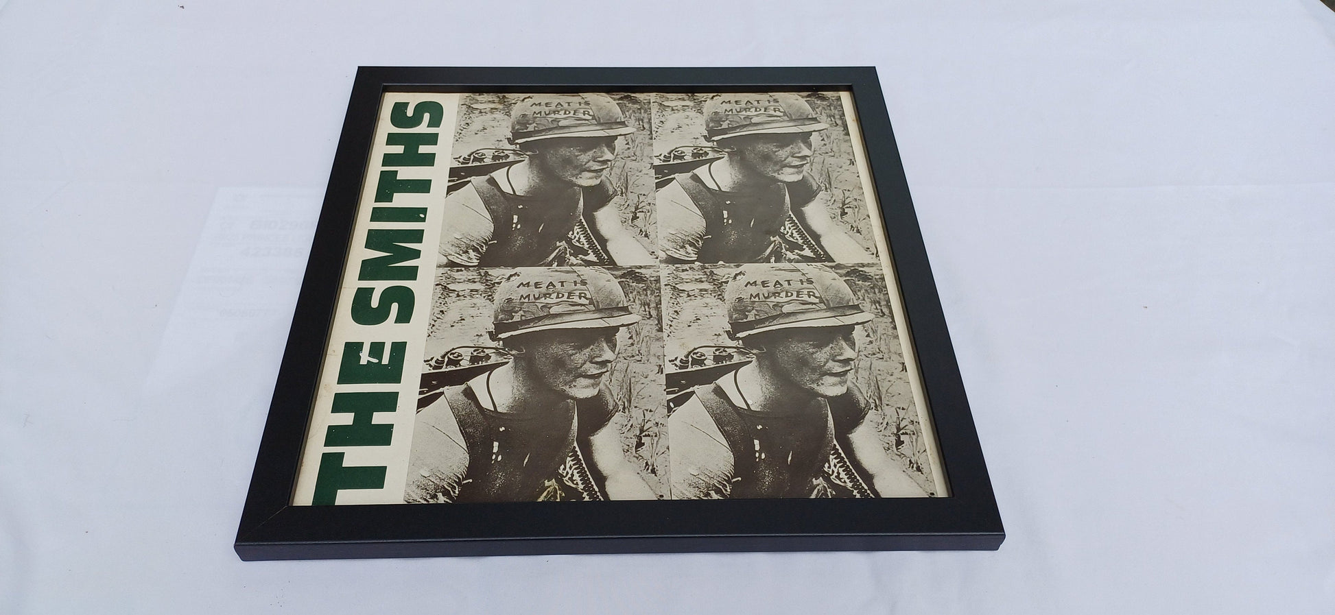 The Smiths Meat is Murder Genuine Original Framed Glazed Album Cover Pop Art Memorabilia.