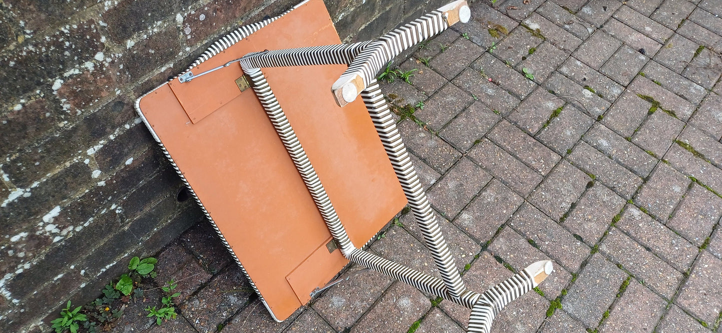 Quirky Retro Coffee Table Fire Screen Still Life Black and White Woven Plastic Decoration Wilf Walker.