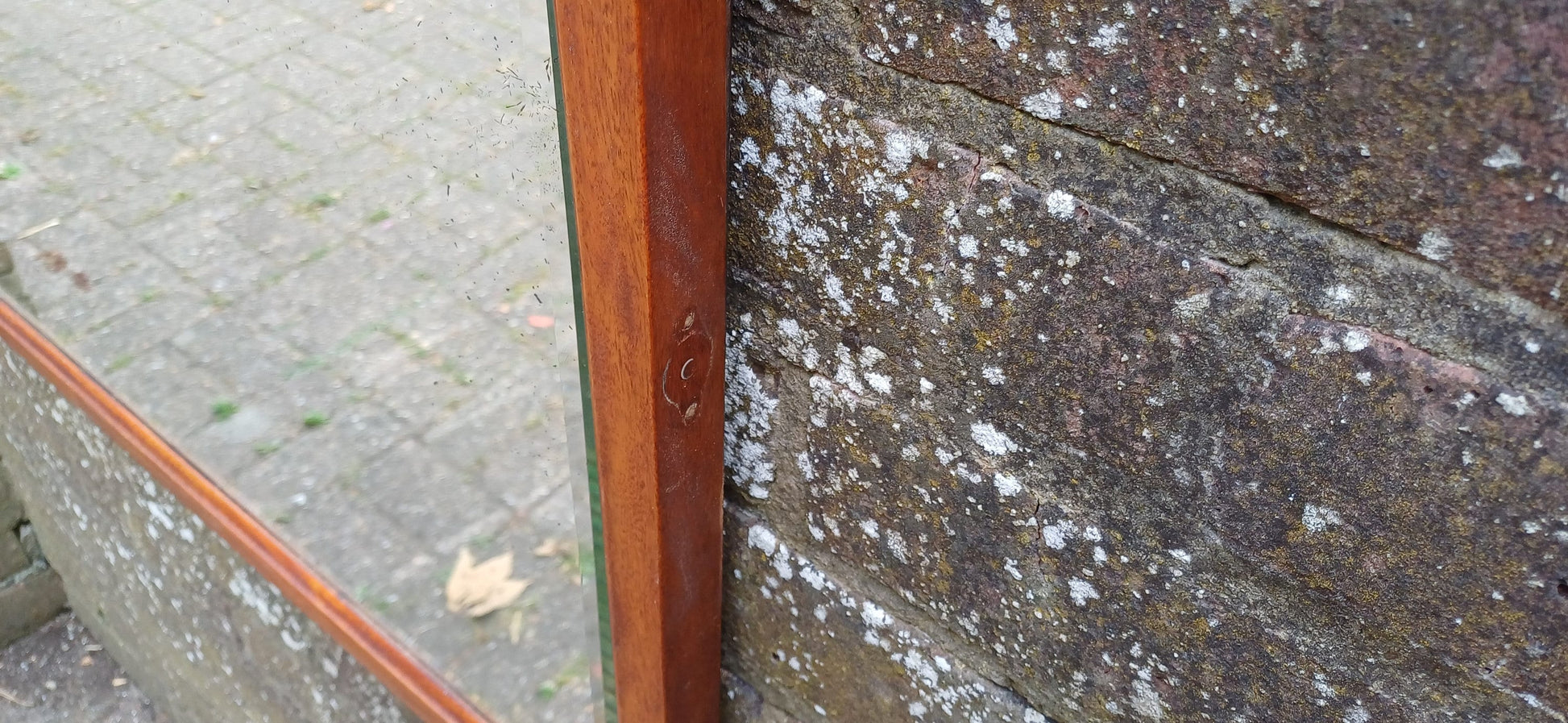 Vintage Shaped Mahogany Early 20th Century Wall Mirror