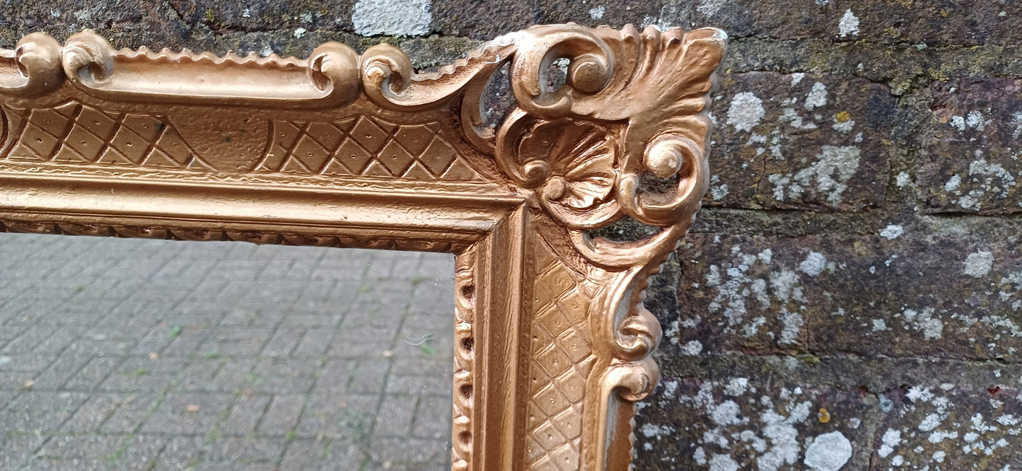 Huge 1970s Ornate Decorative Gold Gilt Wall Mirror
