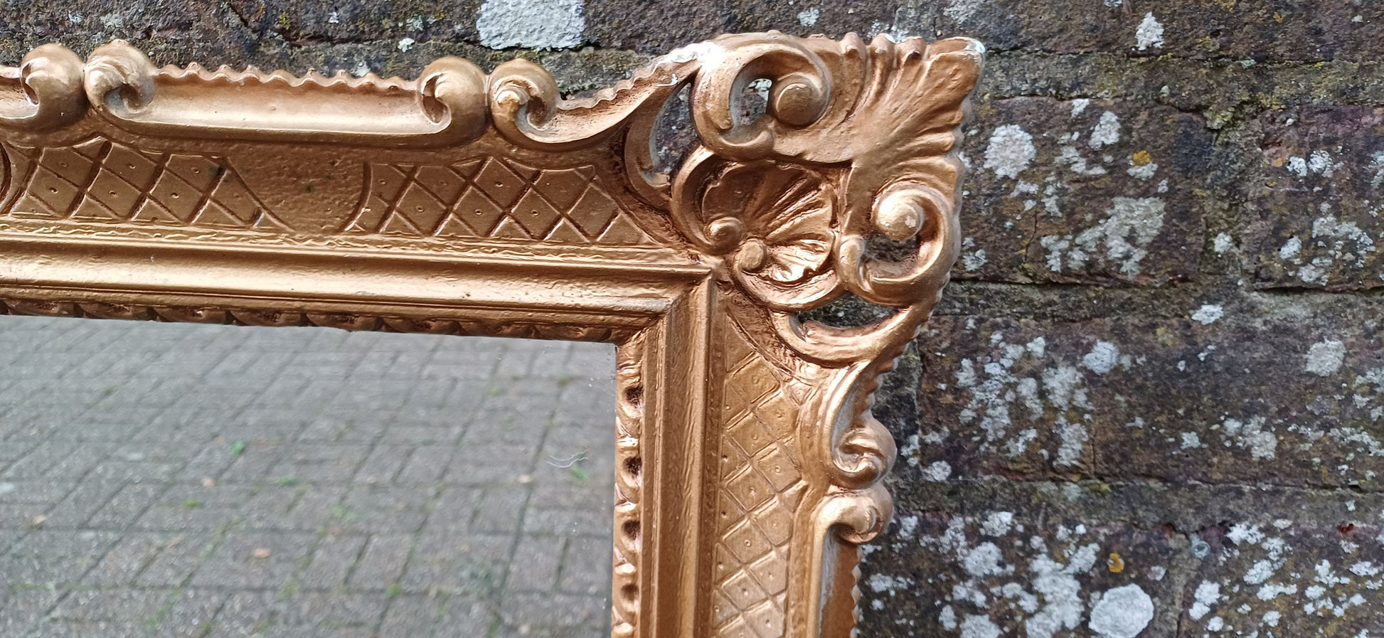 Huge 1970s Ornate Decorative Gold Gilt Wall Mirror