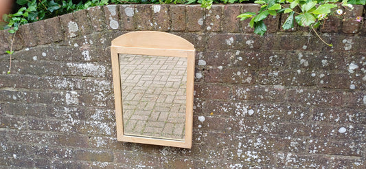 Pretty Solid Pine Vintage Stripped Victorian Wall Mirror