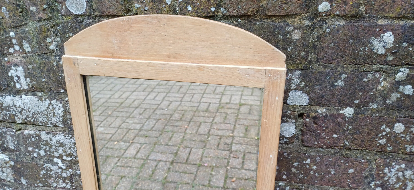 Pretty Solid Pine Vintage Stripped Victorian Wall Mirror