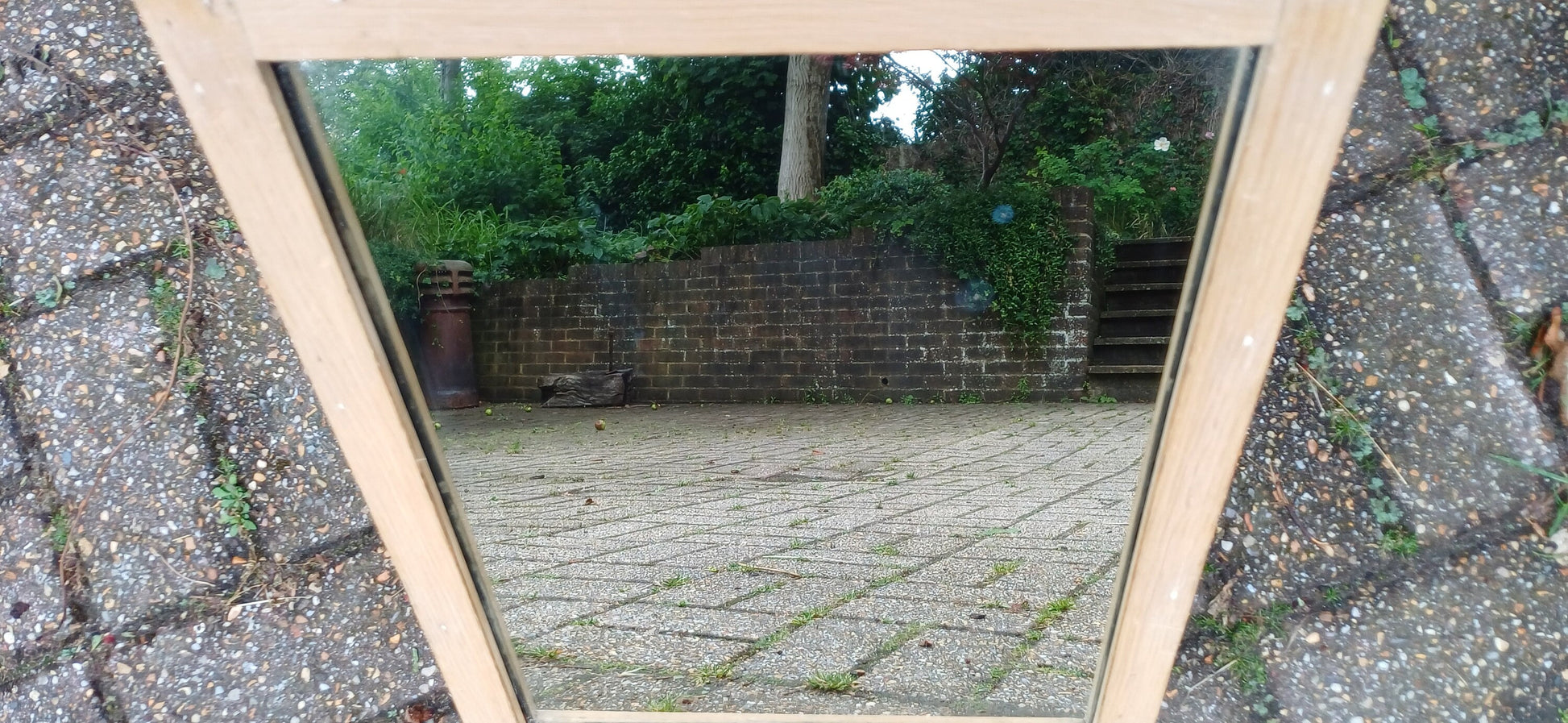 Pretty Solid Pine Vintage Stripped Victorian Wall Mirror