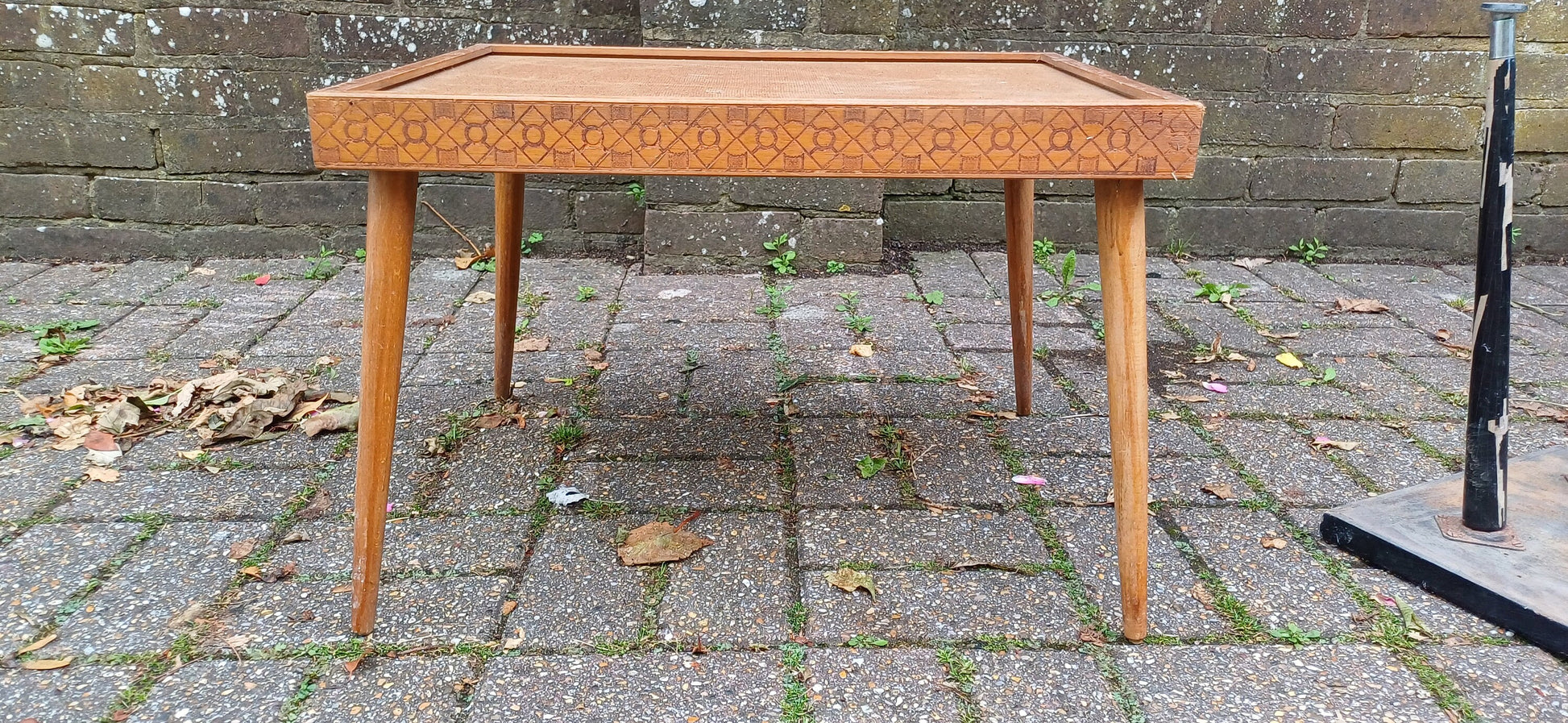 Pair Two Vintage Retro 50s 60s Coffee Tables Plant Stands For Upcycling