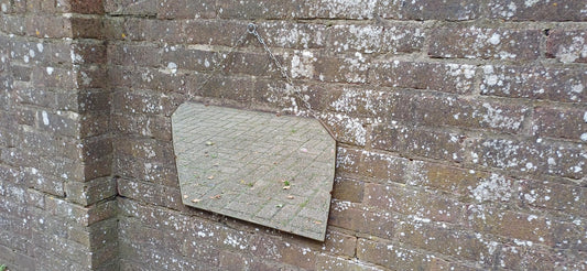 Vintage Retro Art Deco Frameless Shaped Decorative Wall Mirror.