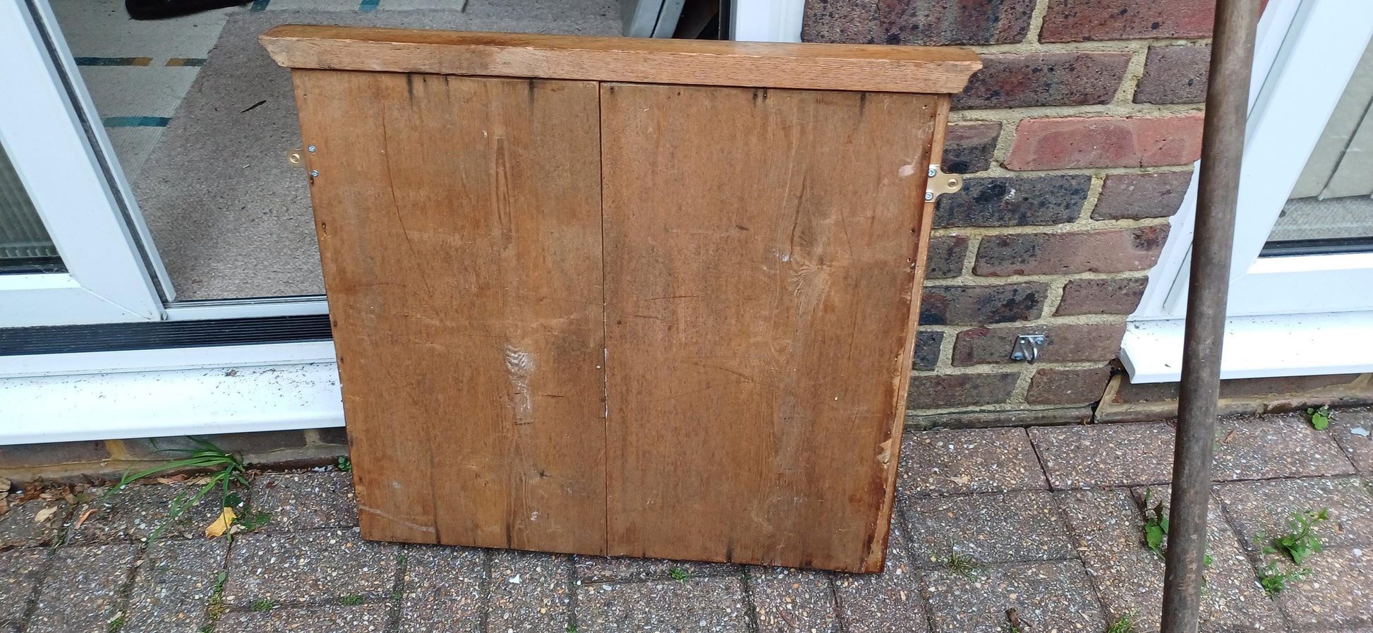 Quality Large Vintage Stripped Ash Wall Mirror