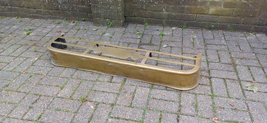 Vintage Victorian Shelf Platform Brass Decorative Fender Fireplace Guard