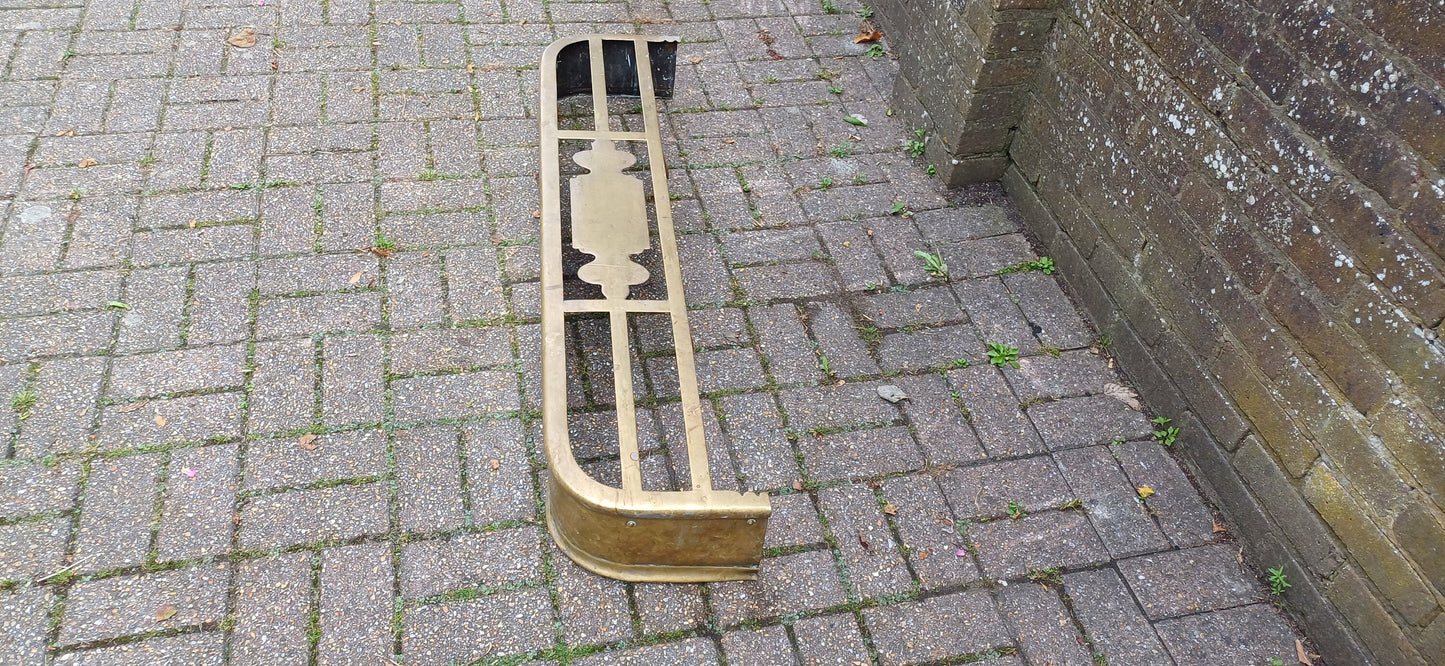 Vintage Victorian Shelf Platform Brass Decorative Fender Fireplace Guard
