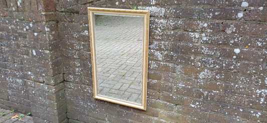 Beautiful Large Vintage Gold and Cream Decorative Wall Mirror 75 x 47 cm
