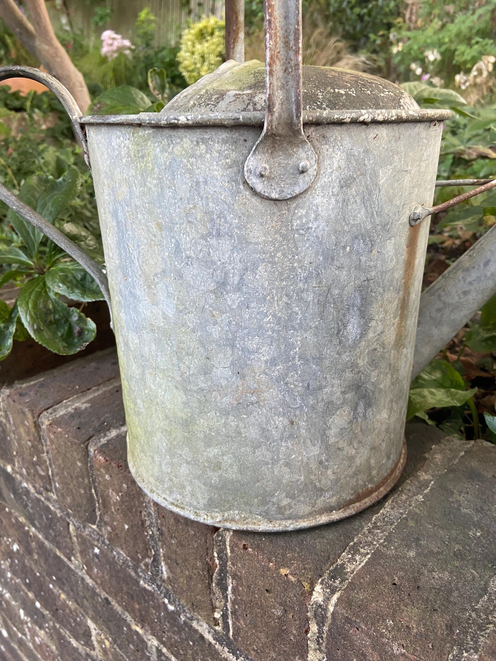 Vintage gardening watering can - vintage water can, vintage gardenware, antique watering can, 2 gallons, early 1900s