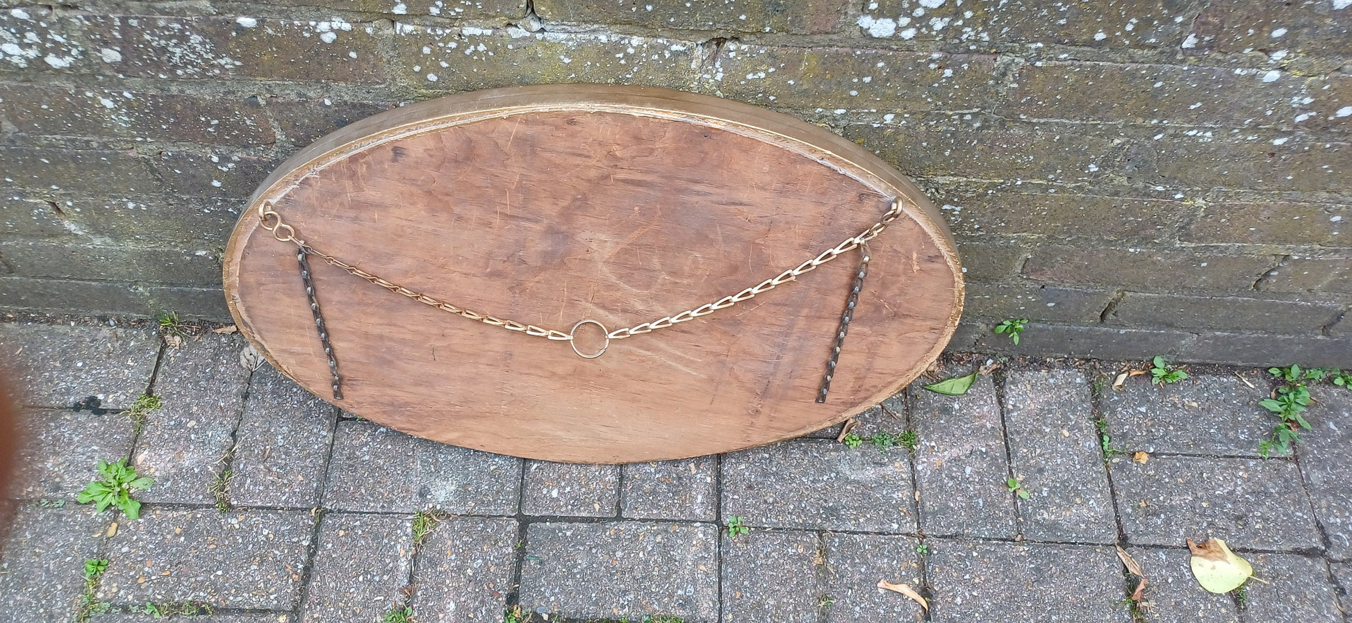 Beautiful Early 2Oth Century Restored Vintage Victorian Oval Gold Decorative Mirror.