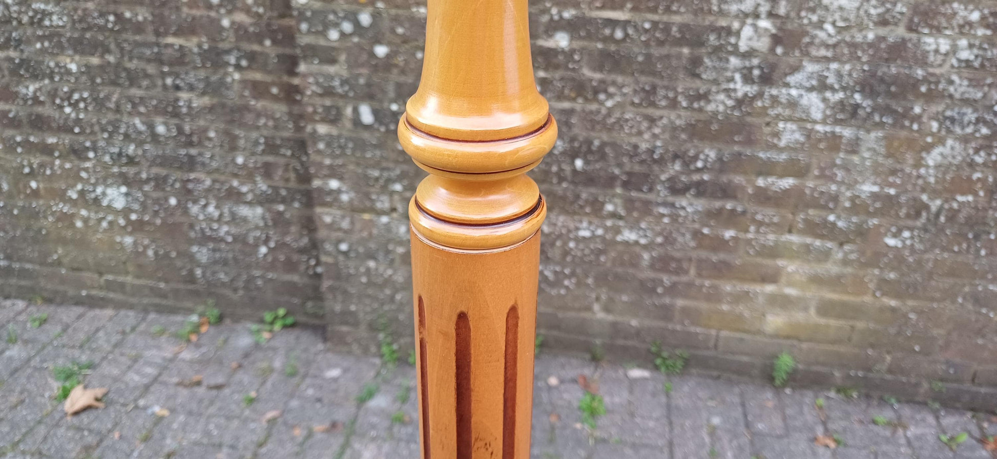 Modern Top Quality Vintage Style Beech Standard Lamp and Genuine Vintage Lampshade in Working Order. Free Hand Delivery England & Wales