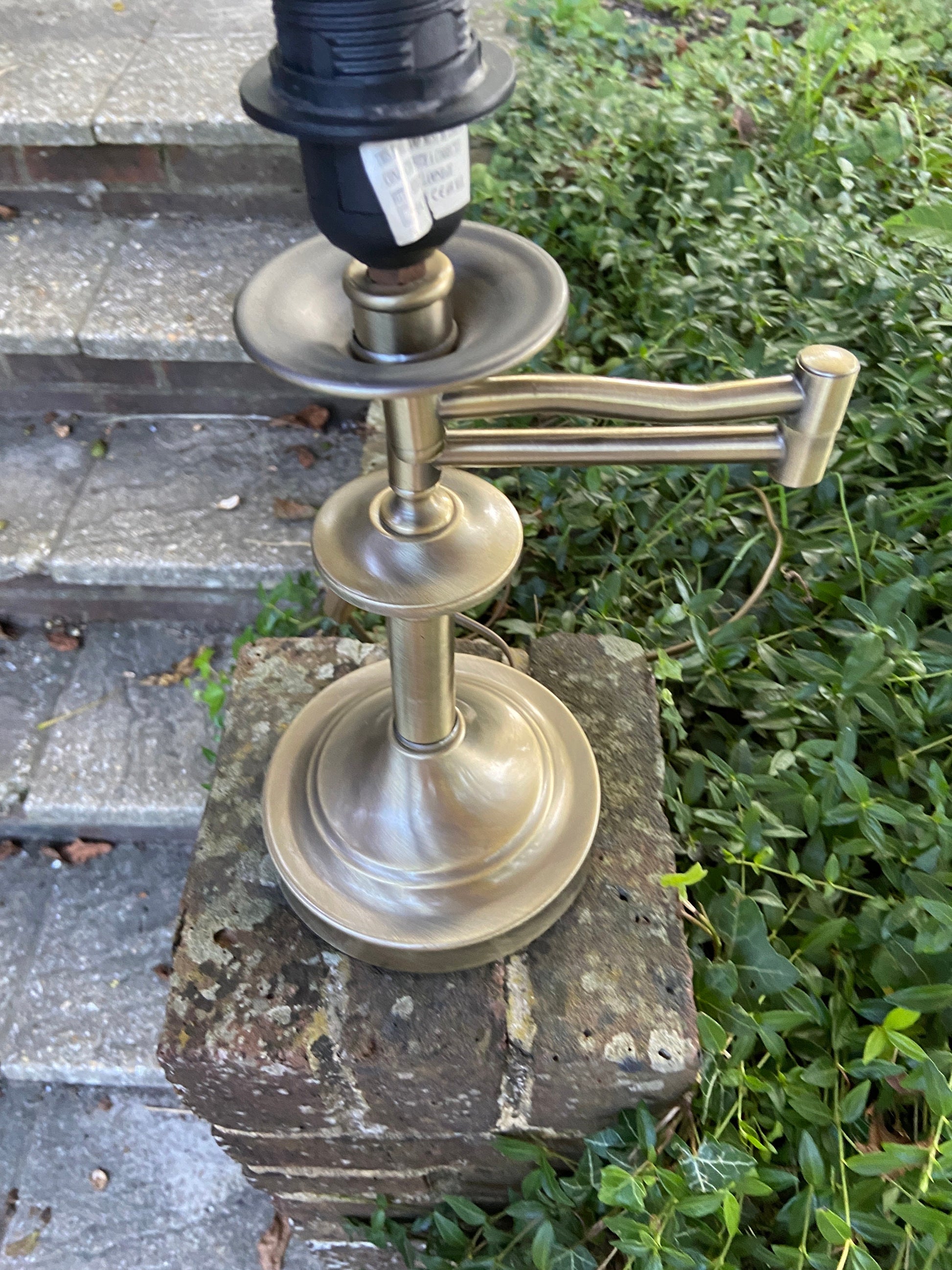Vintage swing office table lamp, swing functionality, antique brass finish; working lamp; desk lamp, dressing table lamp, corner lamp