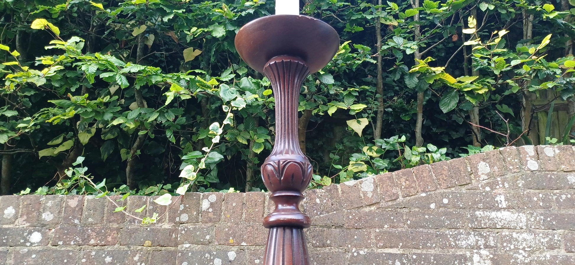 Quality Vintage Mahogany Carved and Fluted Standard Lamp Working. Victorian Style.