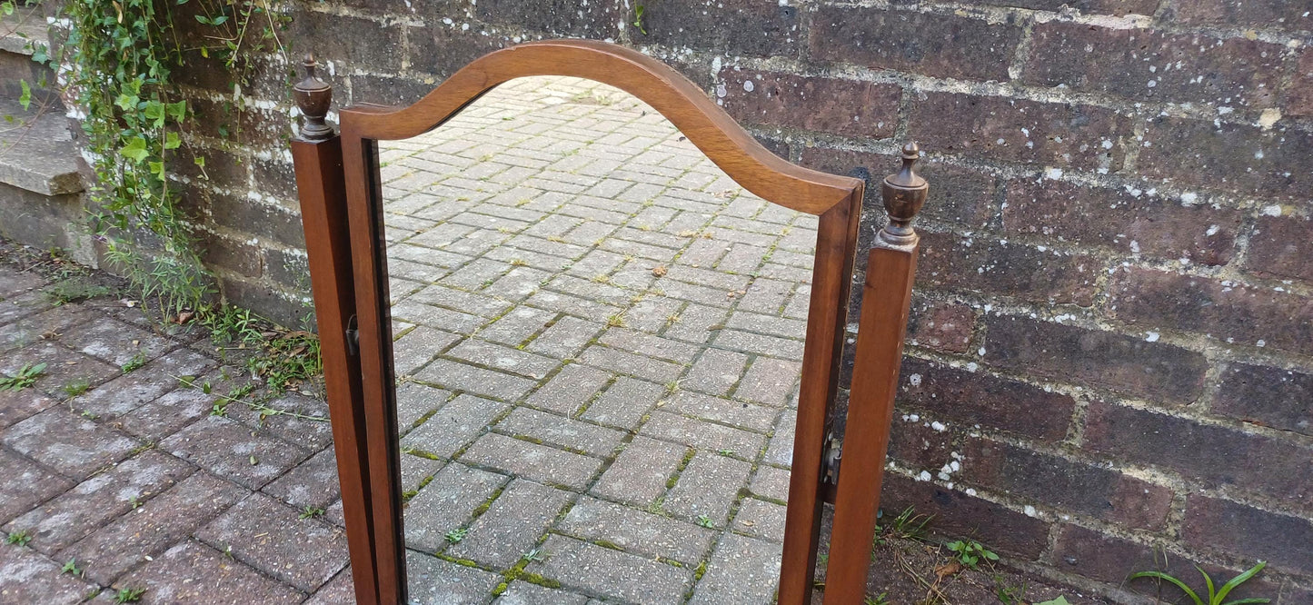 Large Early 20th Century Vintage Mahogany Swing Dressing Table Mirror.
