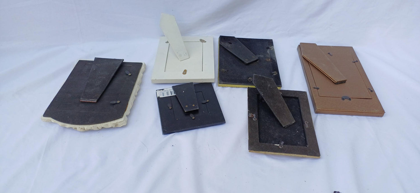 Collection of 6 Vintage Style Pictures Picture Frames Framing Glazed with Boarded Backings Frame Photo Photograph Artist Upcycling Project.
