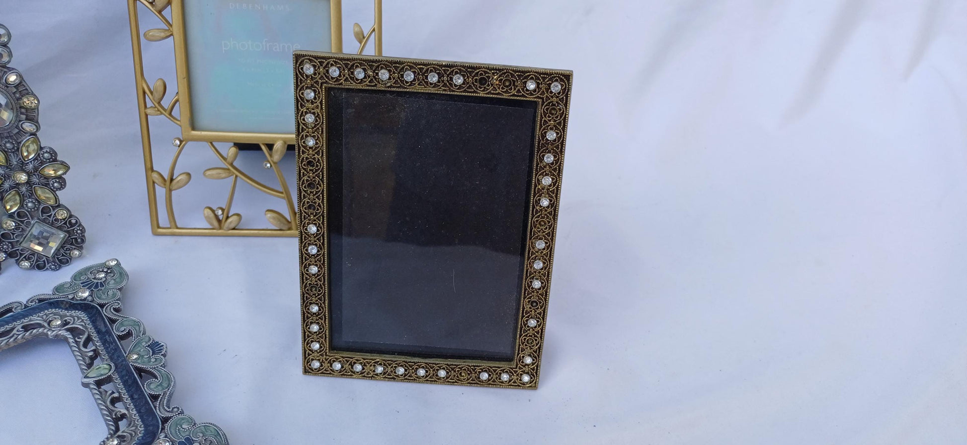 Collection of Ornate Vintage Pictures Picture Frames Freestanding Framing Glazed Frame Photo Photograph Funky and Kitsch
