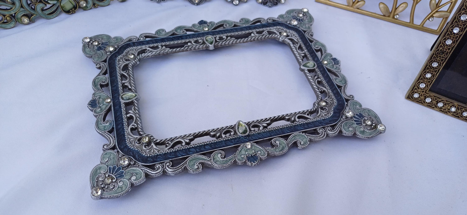 Collection of Ornate Vintage Pictures Picture Frames Freestanding Framing Glazed Frame Photo Photograph Funky and Kitsch