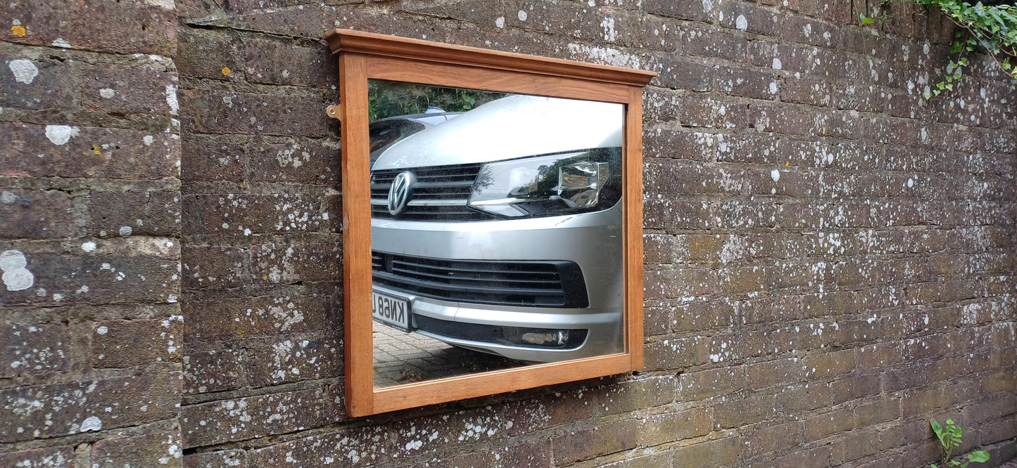 Quality Large Vintage Stripped Ash Wall Mirror