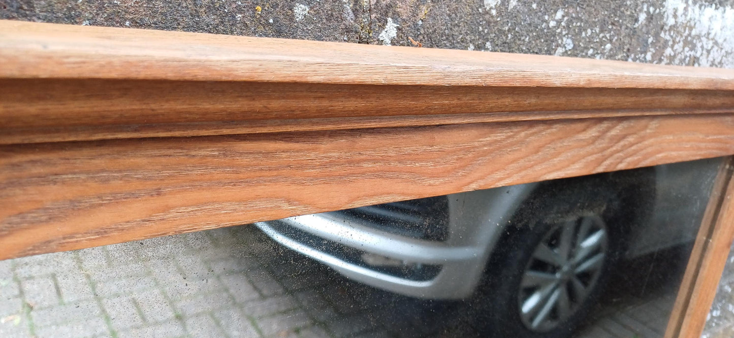 Quality Large Vintage Stripped Ash Wall Mirror
