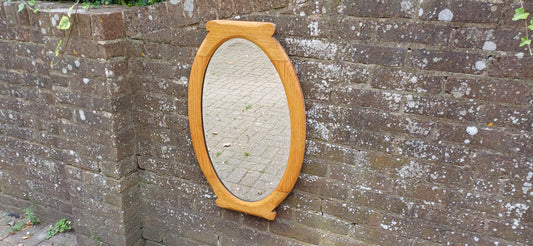 Charming Vintage Wall Large Vintage Golden Oak Wall Mirror Bevelled Glass VGC