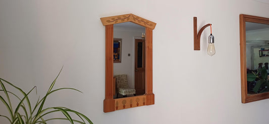 Vintage Style Quality Modern Inlaid Decorative Mirror Hardwood Shrubs and Leaves Garden Gardening.
