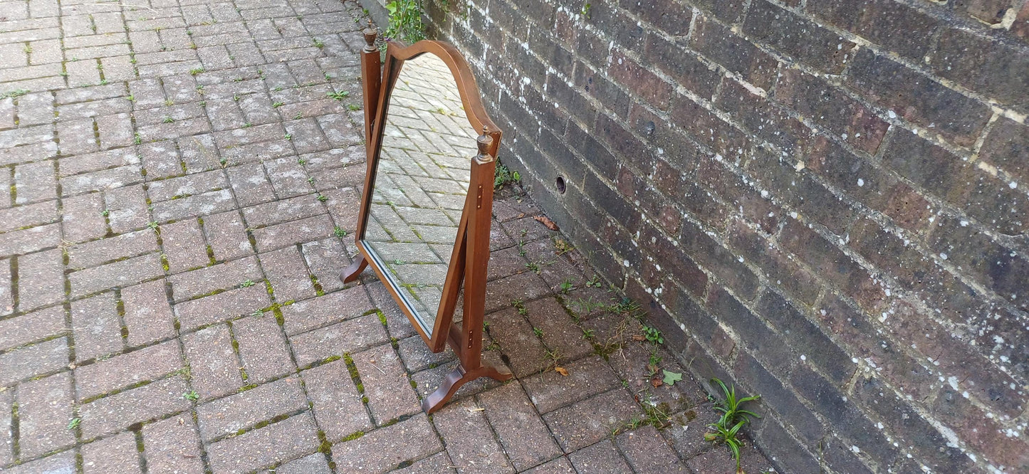 Large Early 20th Century Vintage Mahogany Swing Dressing Table Mirror.