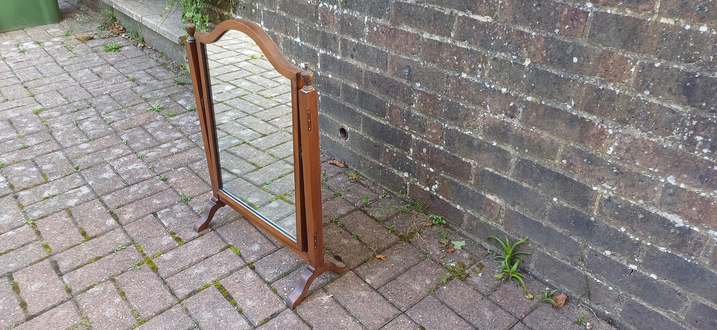 Large Early 20th Century Vintage Mahogany Swing Dressing Table Mirror.