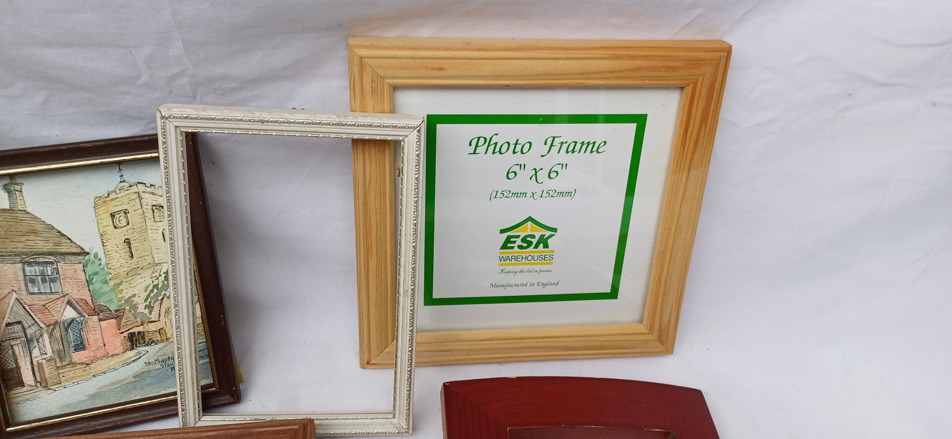 Collection of 12 Vintage Pictures Picture Frames Framing Glazed with Boarded Backings Frame Photo Photograph Artist Upcycling Project.