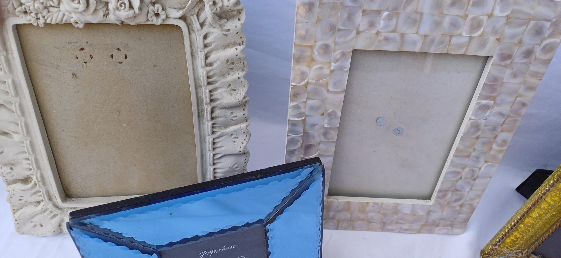 Collection of 6 Vintage Style Pictures Picture Frames Framing Glazed with Boarded Backings Frame Photo Photograph Artist Upcycling Project.