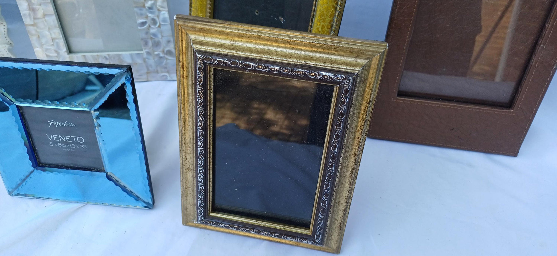 Collection of 6 Vintage Style Pictures Picture Frames Framing Glazed with Boarded Backings Frame Photo Photograph Artist Upcycling Project.