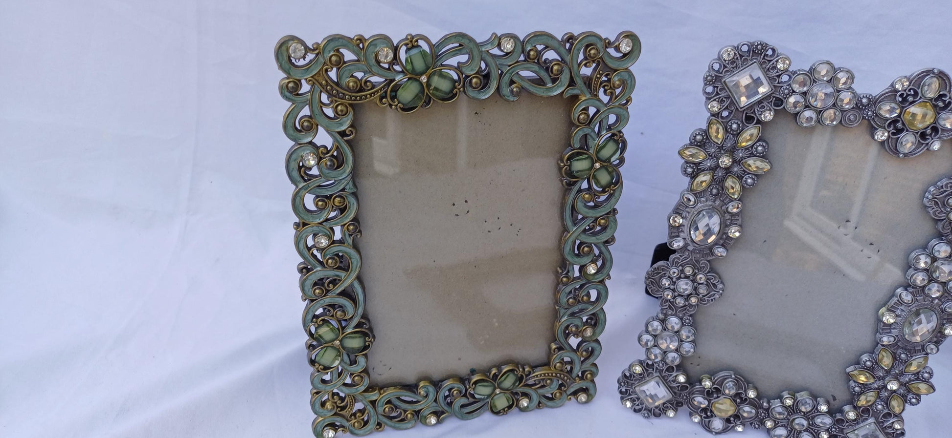 Collection of Ornate Vintage Pictures Picture Frames Freestanding Framing Glazed Frame Photo Photograph Funky and Kitsch