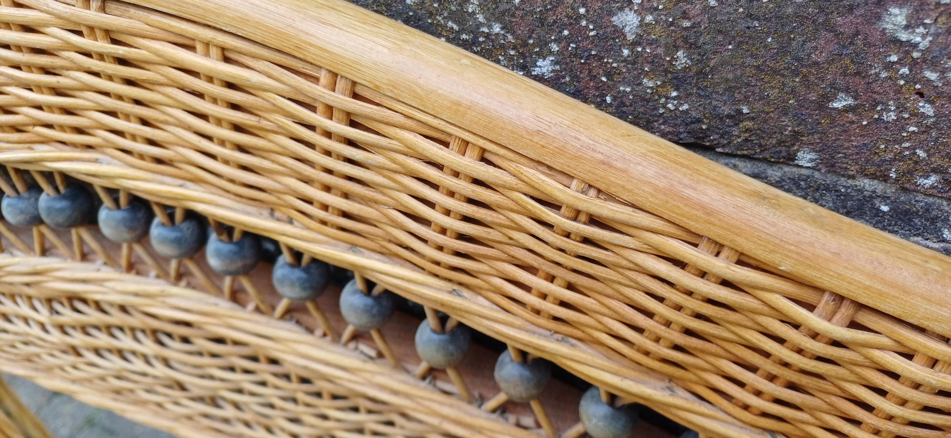 Large Bamboo Rattan Wicker Cane Decorative Wall Mirror 100 x 70 cm