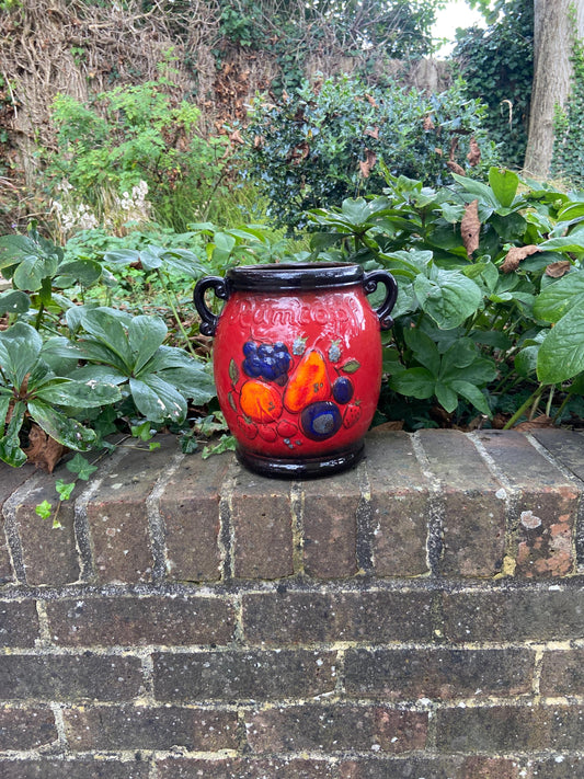 West German Vintage Rumtopf Jar - pottery vase, retro pottery